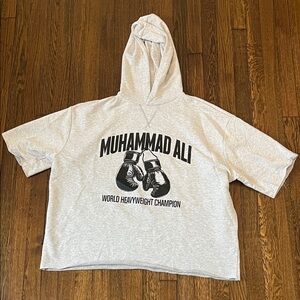 Pull&Bear Gray Muhammad Ali Graphic Hoodie